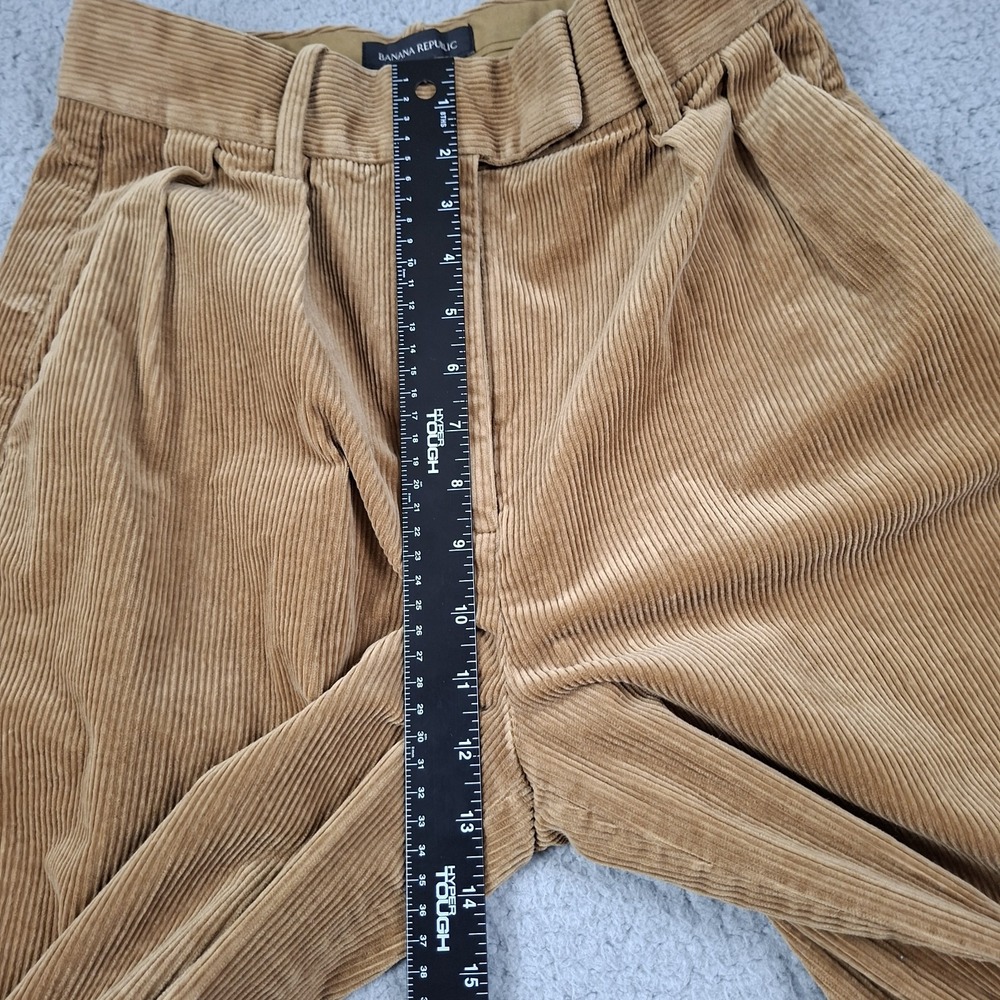 Banana Republic 4P Rivoli Relaxed Wide-Leg Corduroy Pants Brown Pleated 444895 - Picture 4 of 8